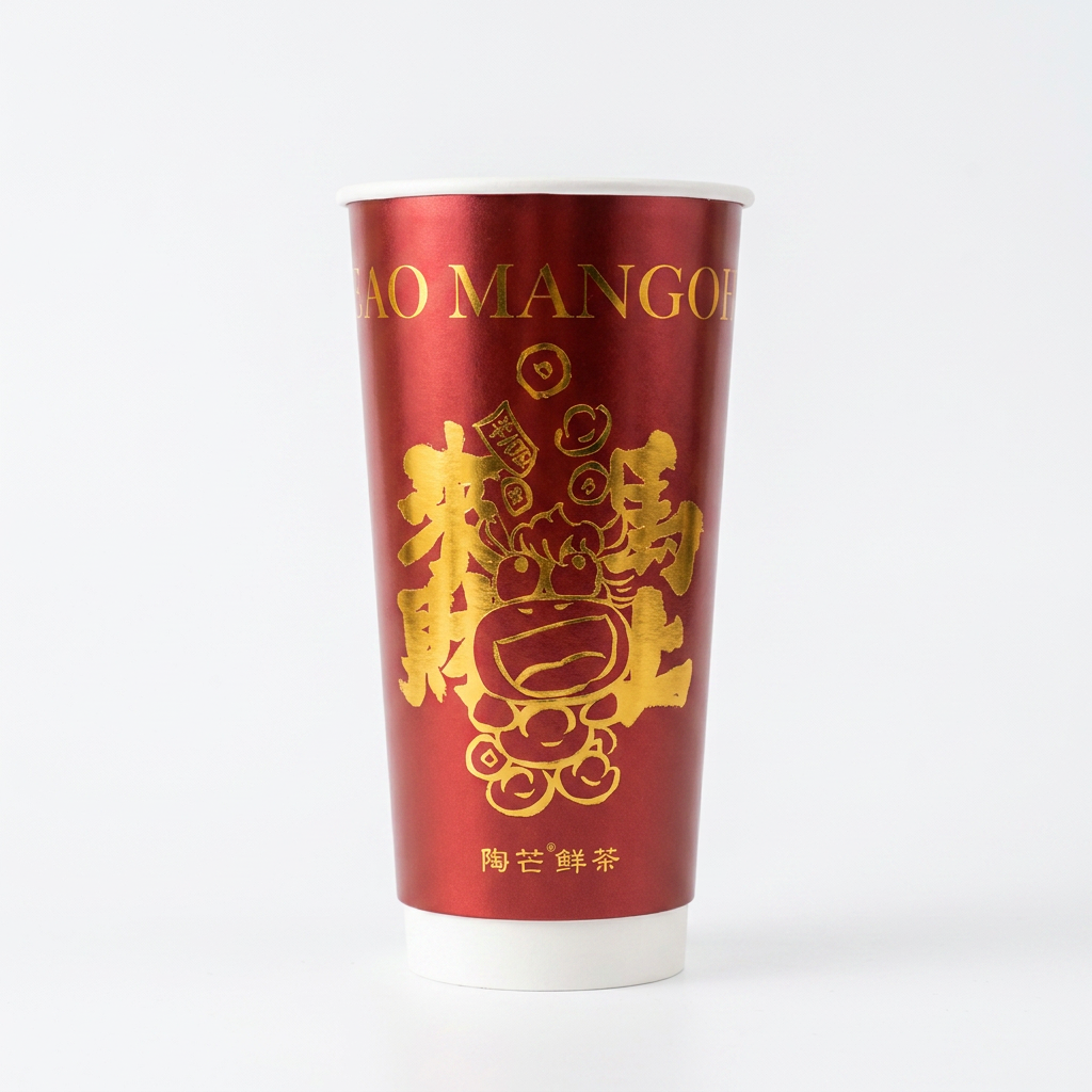 Mango Red Foil Hot Cup